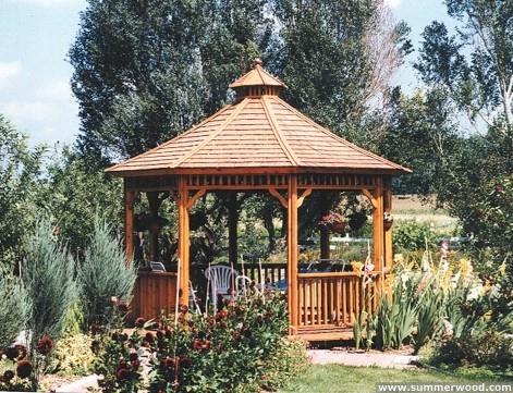 Monterey gazebo 14ft with roof in San Francisco California. ID number 261-1.